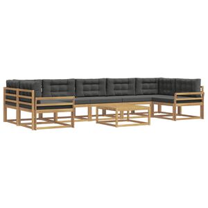 vidaXL Outdoor-Sofagarnitur 6 stk. Wei&szlig; und Anthrazit