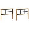 vidaXL Armlehnen Modul 2 pcs Wei&szlig; 80 x 6 x 61 cm Massivholz Akazie