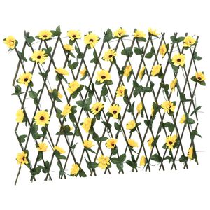 vidaXL Rankgitter mit K&uuml;nstlichem Efeu Erweiterbar Gelb 180x60 cm