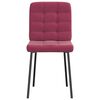 vidaXL Esszimmerst&uuml;hle 4 Stk. Weinrot Samt