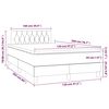 vidaXL Boxspringbett mit Matratze Hellgrau 120x200 cm Samt