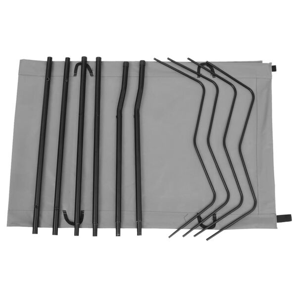 vidaXL Campingbetten 2 Stk. 180x60x19 cm Oxford-Gewebe und Stahl Grau