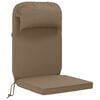 vidaXL Sonnen-Lounger Kissen 100 % Polyester Taupe 55 x 124 x 5 cm