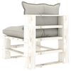 vidaXL 7-tlg. Garten-Lounge-Set Paletten mit Kissen in Taupe Holz