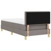 vidaXL LED Boxspringbett mit Matratze mit LED Taupe 90 x 200 cm Stoff