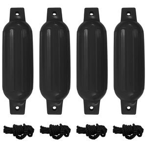 vidaXL Bootsfender 4 Stk. Schwarz &Oslash; 11x40 cm PVC