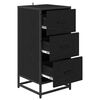 vidaXL Sideboard Schwarz Eichen-Optik 35,5 x 35 x 76 cm