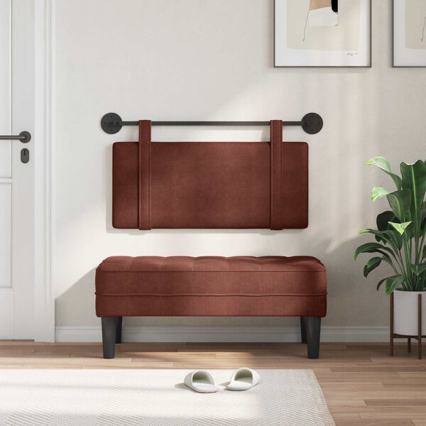 vidaXL H&auml;ngevorderseite Gl&auml;nzendes Braun 100 x 55 x 5 cm Antikes PU