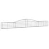 vidaXL Gabionen mit Hochbogen 3 Stk. 400x30x40/60 cm Verzinktes Eisen