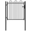 vidaXL Zauntor DRONTEN 100 x 100 cm Metall Schwarz Abschlie&szlig;bar