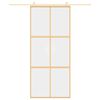 vidaXL Schiebet&uuml;r Golden 90x205 cm ESG-Klarglas und Aluminium