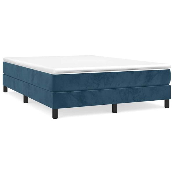 vidaXL Boxspringbettgestell Dunkelblau 140x190 cm Samt