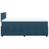 vidaXL Boxspringbett mit Matratze Blau 120x190 cm Samt