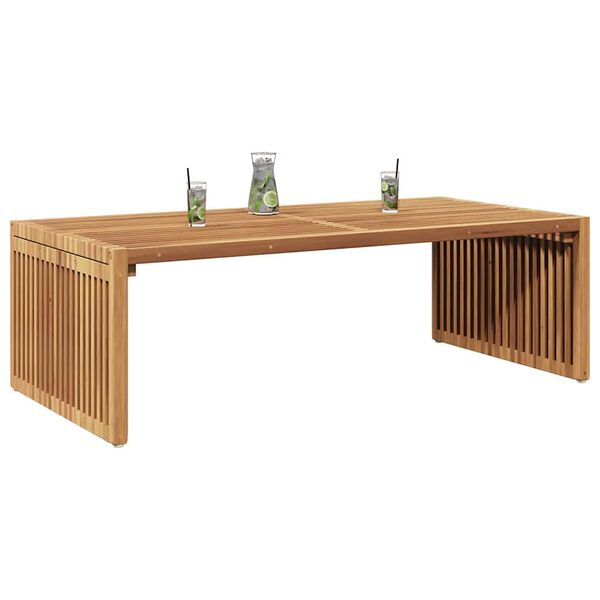 vidaXL Garten-Beistelltisch Braun 110 x 55 x 35,5 cm Massivholz Teak