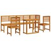 vidaXL Garten Bistro Set 6 pcs Braun Massivholz Akazie
