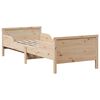 vidaXL Bettrahmen mit Matratze Braun 80 x 200 cm Massives Kiefernholz