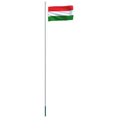 vidaXL Flagge Ungarns und Mast Aluminium 6,2 m