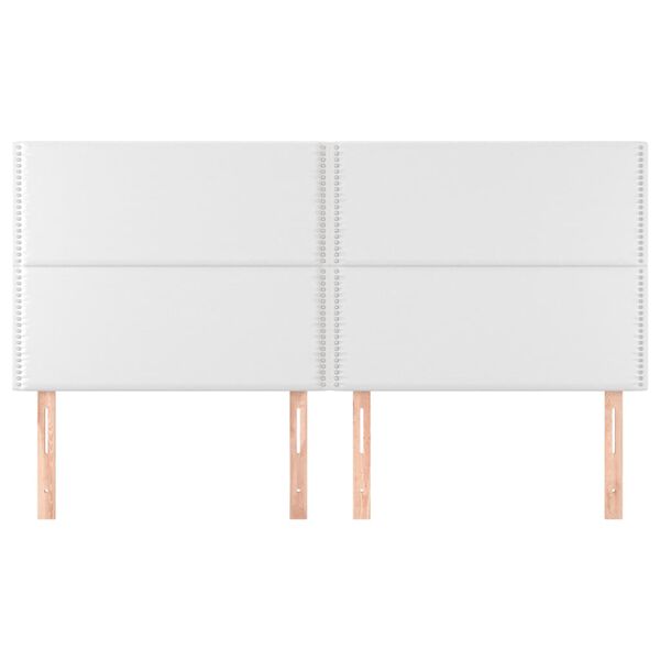 vidaXL Kopfteil Wei&szlig; 180x5x118/128 cm Kunstleder