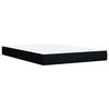 vidaXL Boxspringbett mit Matratze Schwarz 140x200 cm Stoff