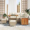 vidaXL Gartensofa-set mit Kissen 8 pcs Beige und Creme