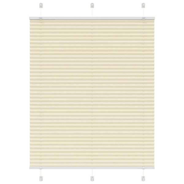 vidaXL Plissee Creme 105x100 cm Stoffbreite 104,4 cm Polyester