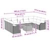 vidaXL Garten-Sofa-Set 10 pcs Beige und Hellgrau