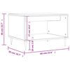 vidaXL Couchtisch Grau Sonoma 60x50x40 cm Holzwerkstoff