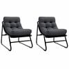 vidaXL gartenm&ouml;bel mit Kissen 2 pcs Schwarz 60,5 x 81 x 71 cm