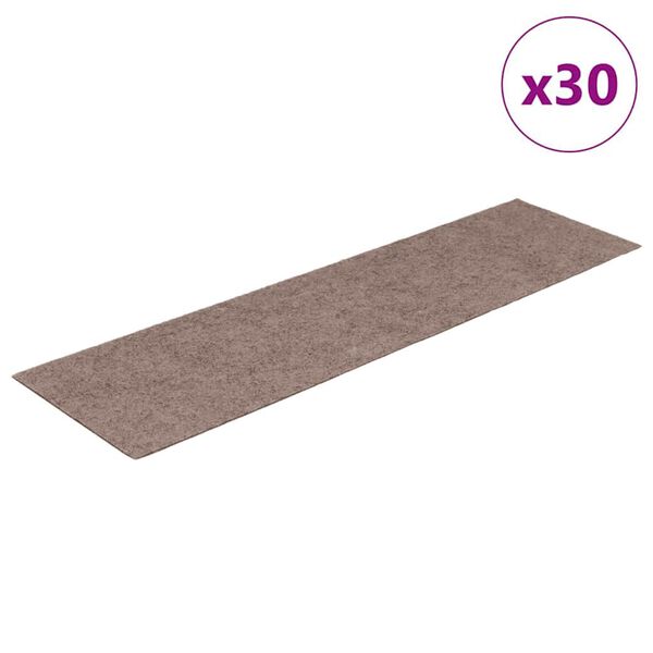 vidaXL Stufenmatten Selbstklebend 30 Stk. 76x20 cm Hellbraun Rechteckig