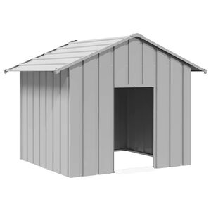vidaXL Hundeh&uuml;tte mit Dach 131x101x102 cm Verzinkter Stahl