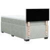 vidaXL Boxspringbett mit Matratze Hellgrau 80x200 cm Samt