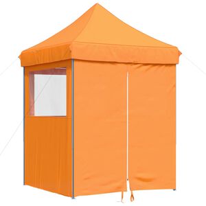 vidaXL Partyzelt Faltbar Pop-Up mit 4 Seitenteilen Orange