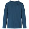 vidaXL Kinder-Langarmshirt Rippstrick Marineblau 140