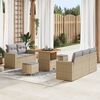 vidaXL Garten-Sofa-Set 8 pcs Beige Poly-Rattan
