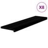 vidaXL Treppenstufen 8 Stk. Braun-Schwarz 100x25x2 cm Massivholz Eiche