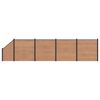 vidaXL Zaunelement 5 pcs WPC und Aluminium Braun