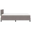 vidaXL Boxspringbett mit Kopfteil Taupe 120 x 190 cm Stoff