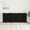 vidaXL Sideboard 3 pcs Schwarz Eichen-Optik 180 x 30 x 70 cm