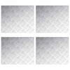 vidaXL Treppe Tritt 4 stk. 60 x 50 cm Silber Aluminium Rechtwinklig