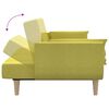 vidaXL Schlafsofa 2-Sitzer mit Hocker & Zwei Kissen Gr&uuml;n Stoff