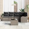 vidaXL Gartensofa-set 6 pcs Grau Poly-Rattan