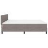 vidaXL Boxspringbett mit Matratze Taupe 200 x 200 cm Stoff
