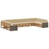 vidaXL Sofagarnituren 10 stk. Natur und Beige Massivholz Akazie