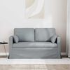 vidaXL Sofa 120cm Hellgrau Metall