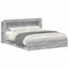 vidaXL Bettgestell mit Stauraum und Kopfteil Sonoma-Grau 200 x 200 cm
