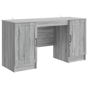 vidaXL Schreibtisch Sonoma-Grau 142,5 x 50 x 75 cm Holzwerkstoff