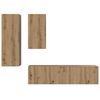 vidaXL TV-Schrank-Set 4 pcs Artisan-Eiche 30,5 x 30 x 90 cm