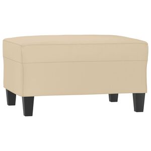 vidaXL Fu&szlig;hocker Creme 70x55x41 cm Mikrofasergewebe