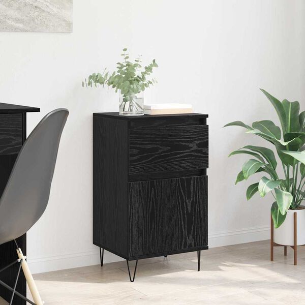 vidaXL Sideboard Schwarz Eichen-Optik 35 x 40 x 70 cm Holzwerkstoff
