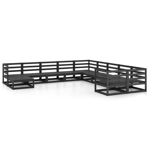 vidaXL 11-tlg. Garten-Lounge-Set Massivholz Kiefer
